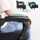 Segenn Mississippi bureaustoel - ergonomische bureaustoel - computerstoel - met netbekleding - hoofd- en voetensteun - rugleuning 135 ° kantelbaar - zwart-donkergrijs