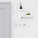 Set van 3 Boekenplanken - U-vormige Wandplank - Glanzend Wit