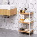 Segenn's Bamboe Keukenplank - Breedte 45 cm - Staande Plank - Boekenkast - Badkamer Plank - Naturel met 3 Planken - Bamboe