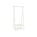 Segenn's Kledingrek - Kledingroede - Kapstok - met Schoenenrek - 87,5 x 155 x 41 cm (B x H x D) - Crème Wit