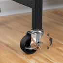 Segenn's Wasmanden met wielen - Grote wassorteerder 3 vakken - Wasmand Uittrekbaar en verwijderbaar - Bruin Zwart