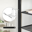 Segenn schoenenrek 8-traps, schoenenkast, schoenenrek voor 14-16 paar schoenen, ruimtebesparend, voor entree, woonkamer, gang, donkerbruin-zwart