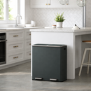 Segenn Prullenbak 60 Liter Grijs (2x30L) – Dubbele Afvalemmer voor Afvalscheiding