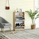 Segenn's Schoenenkast - Schoenenrek - Met 2 Kleppen - Kast Voor 10 Paar Schoenen - Schoenenkasten - 60 x 24 x 102 cm (L x B x H)