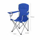 Campingstoelen Set van 2 Blauw – Opvouwbare Kampeerstoelen voor Camping, Tuin en Strand