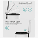 Segenn 30 Liter Witte Keuken Prullenbak – Stijlvolle Afvalemmer met Deksel – Moderne Design Vuilnisbak