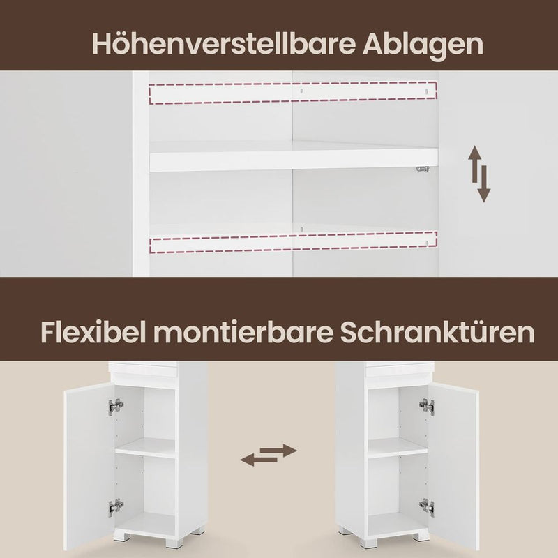 Segenn's Palermo Moderne Badkamerkast met Lade – Compact en Functioneel Badkamermeubel voor Toiletartikelen en Accessoires