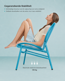 3-Delige Balkonset Zee Blauw – Moderne Tuinmeubelen met Tafel en Stoelen-Balkon Loungeset 3-delig – Zee Blauw met Tafel en 2 Stoelen