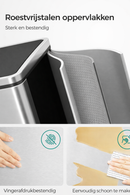 Segenn Prullenbak Afvalscheiding 60L (2 x 30 Liter) – Duo Afvalbak met 2 Compartimenten