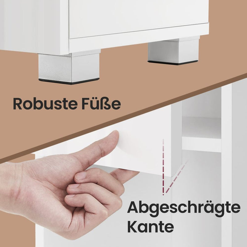 Segenn's Palermo Moderne Badkamerkast met Lade – Compact en Functioneel Badkamermeubel voor Toiletartikelen en Accessoires