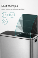 Segenn Prullenbak Afvalscheiding 60L (2 x 30 Liter) – Duo Afvalbak met 2 Compartimenten