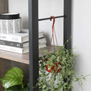 Segenn's Boekenplank - kantoorplank - scheidingswand met 4 niveaus - staande plank in industrieel design - woonkamer, veel opbergruimte - Groot, stabiel - Eenvoudige structuur - Greige zwart (74 x 30 x 154.5 cm)