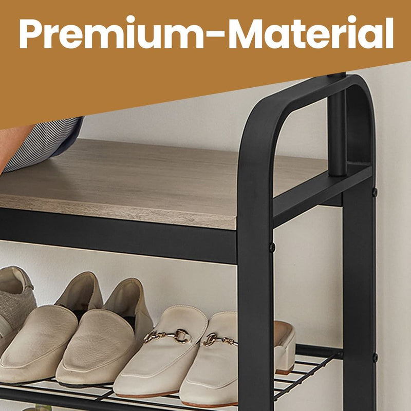 SEGENN Trento 3-in-1 kledingrek, garderobe en halmeubel – Praktisch & stijlvol-Ideaal voor hal of entree-Stijlvol entree-meubel met kledingrek en garderoberuimte