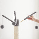 Segenn's Krabpaal met kattenhuis - kattenbak - kattenbakkast met deur en slot - krabpalen met Hangmat Mand Katten Huis - kattenbakmeubel verborgen - alles-in-één kattenspeelgoed met kattenhuis - grijs