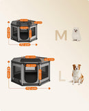 Segenn hondenren oxford stof - puppy ren achthoekig - hondenkooi L - frame van PVC buizen - ademend gaas - met zijvak - donkergrijs-lichtgrijs - 112 x 112 x 62 cm