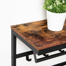 Segenn kapstok - Wandkapstok - Wandkapstok met plank - Wandplank met 10 haken en stangen Hangplank - Industriële - 80x30x42cm