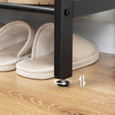 Segenn Groot schoenenrek - hoge schoenenkast - 8-laags schoenenrek - kantelbare gaasplanken - metaal/Hout - voor 24-32 paar schoenen - industrieel - bruin-zwart