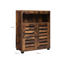Segenn's Belem Dressoir - Opbergkast - Commode Kasten - 2 Deuren  - Bruin Zwart - 60 x 30 x 80  cm