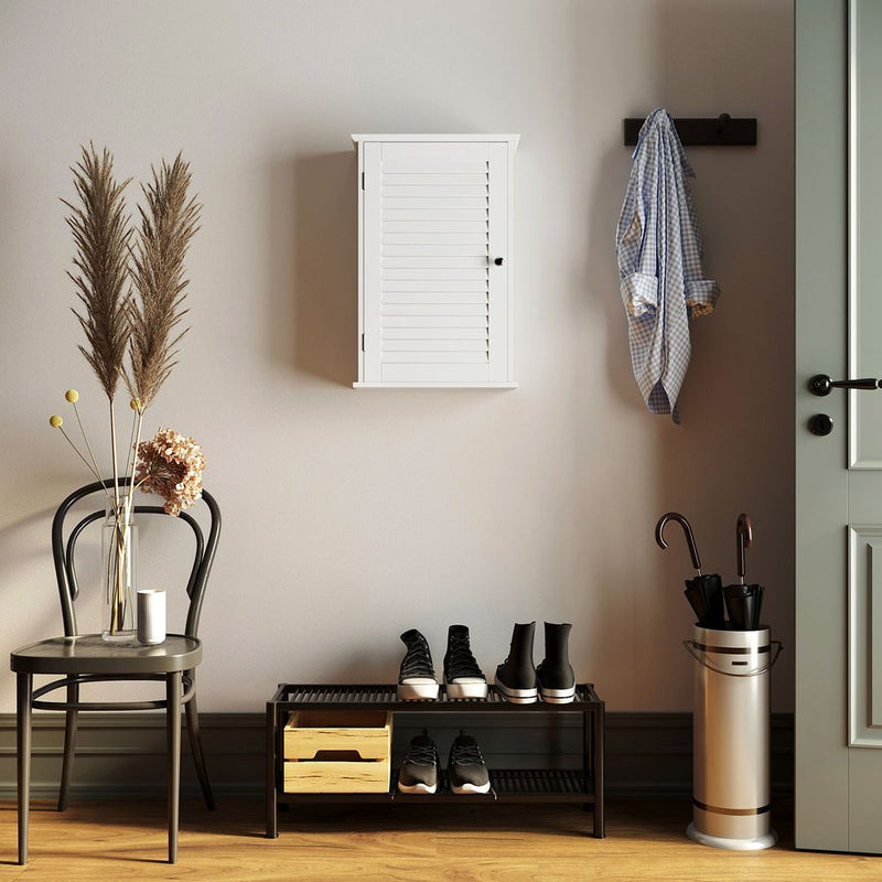 Segenn's Terni Wandkast wit met praktische opbergruimte – modern en functioneel-strak design voor badkamer, keuken of woonkamer