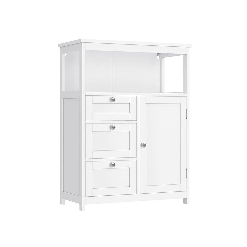 SEGENN Naples Compacte Badkamerkast – Met 3 Opberglades – 80 cm Hoog-Opbergkast Badkamer – 3 Lades