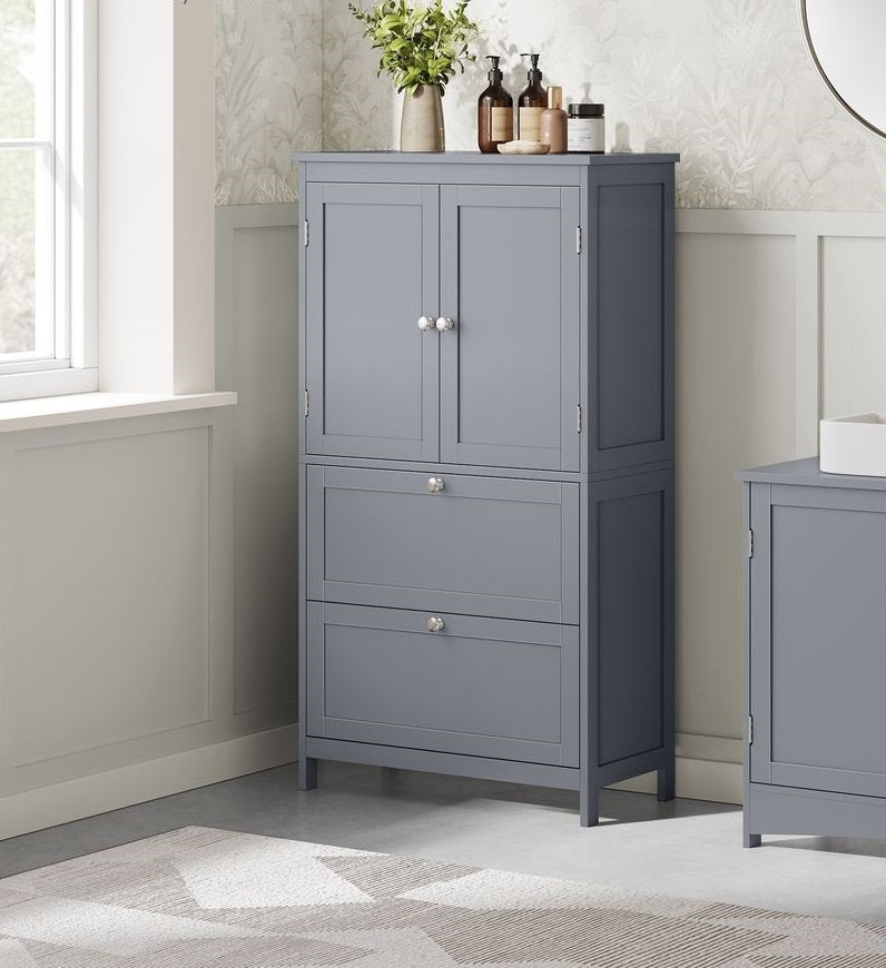 Segenn's Milan Functioneel -Compac tbadmeubel met extra opbergruimte – 2 deuren, 2 lades