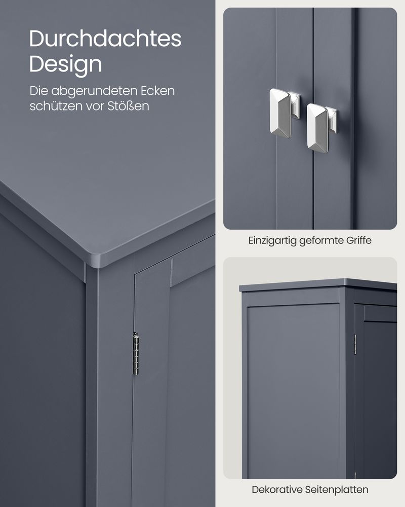 Segenn's Turin Moderne badkamerkast met veel opbergruimte – 4 deuren, verstelbare planken