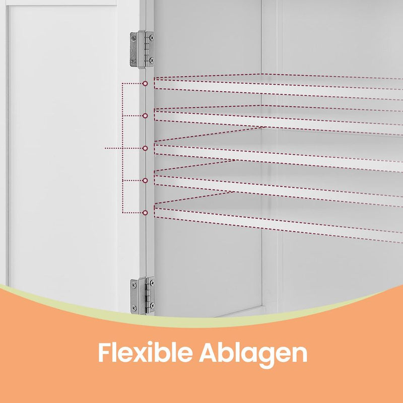 Segenn's Modena Multifunctionele 4-deurs kast – praktische opbergkast voor keuken, badkamer of andere ruimtes