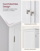 SEGENN Modena Witte Opbergkast Badkamer – 4 Deuren – Klassieke Stijl-Wit en Elegant-Staande Badkamerkast