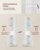 Segenn's Catania Badkamerkast met verstelbare legplanken – hoge kast 30 x 30 x 170 cm – moderne opbergkast voor badkamer