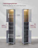 Segenn's Verona Badkamerkast met ingebouwde verlichting – duifgrijs design-moderne duifgrijze look