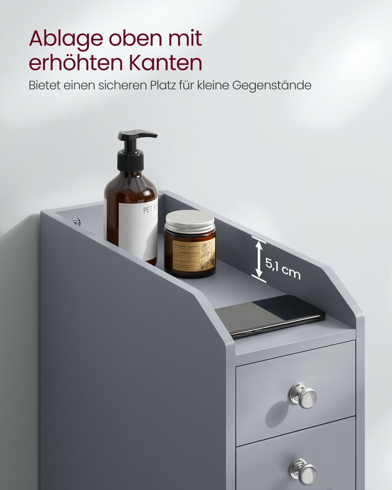 Segenn's Forli Moderne, Ruimtebesparende Badkamerkast met Meerdere Lades – Perfect voor Toiletpapier, Handdoeken en Kleine Benodigdheden