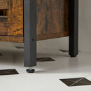 Segenn's Forli Vintage bruin-zwart badkamermeubel – duurzame kast met stijlvol design en praktische opbergruimte