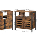 Segenn's Forli Vintage bruin-zwart badkamermeubel – duurzame kast met stijlvol design en praktische opbergruimte