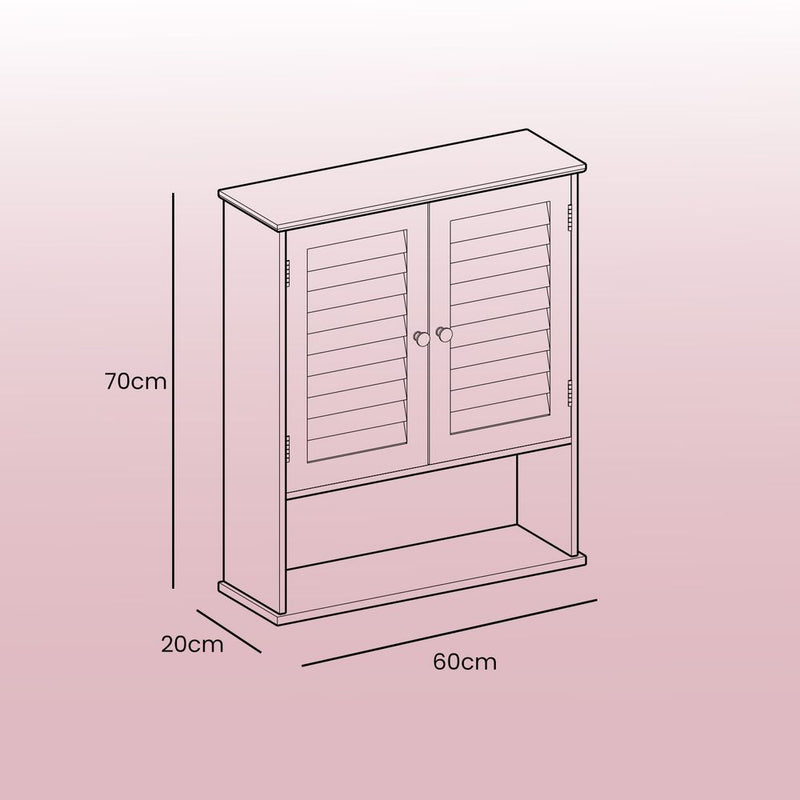 Segenn's Bolzano Wandgemonteerde badkamerkast met verstelbare schappen – ideale opbergoplossing voor kleine badkamers
