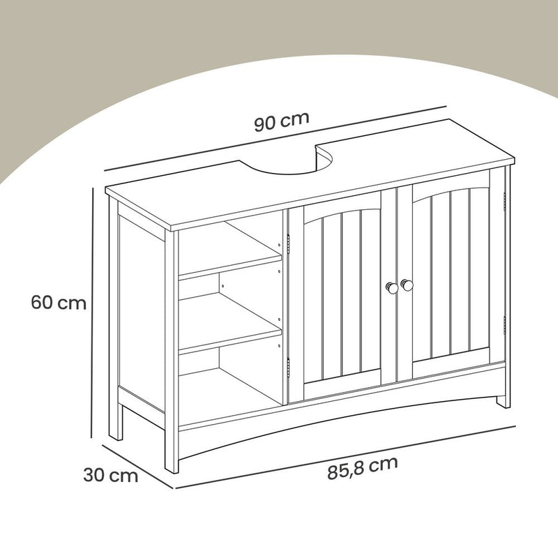 Segenn's Catania Moderne Badkamermeubel Wastafelonderkast met Softclose Laden, Ruime Opbergruimte en Strak Design – Perfect voor Kleine en Grote Badkamers