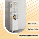 SEGENN Catania Vrijstaande Badkamerkast – Staand Badkamermeubel met Opbergruimte-Kast met Deuren en Planken