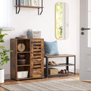 Segenn's Cliford badkamerkast - Badkamermeubel - Dressoir - keukenkast - 2 verstelbare planken achter de deur - vintage bruin