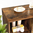 Segenn's Cliford badkamerkast - Badkamermeubel - Dressoir - keukenkast - 2 verstelbare planken achter de deur - vintage bruin