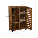 Segenn's Cliford badkamerkast - Badkamermeubel - Dressoir - keukenkast - 2 verstelbare planken achter de deur - vintage bruin