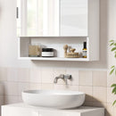 Segenn's Noir badkamermeubel met spiegel - in hoogte verstelbare planken, deur en bovenplaat met hoogglans oppervlak