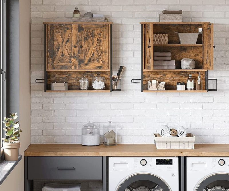 SEGENN Turin Moderne Badkamerkast voor aan de Muur – Met Deur en Plankjes-Compact en Stijlvol Opbergmeubel