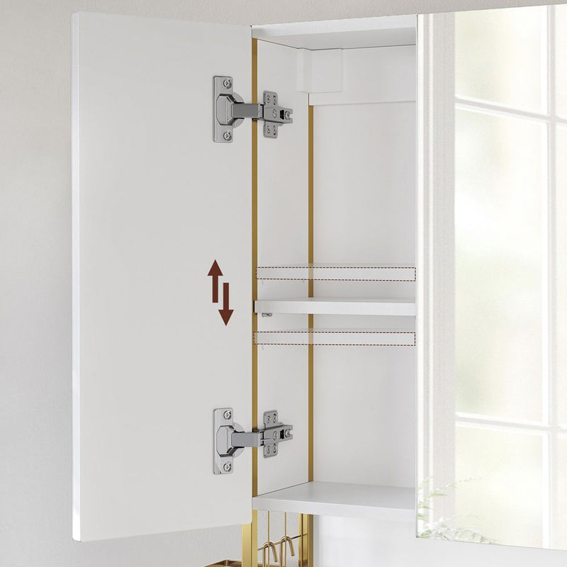 Segenn's Verona Moderne spiegelkast met LED-verlichting voor de badkamer-Stijlvolle badkamer spiegelkast met verlichting