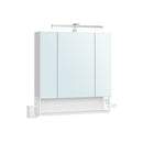 Segenn's Padua Stijlvolle Cloud White badkamerkast met 3 deuren en handige stopcontacten