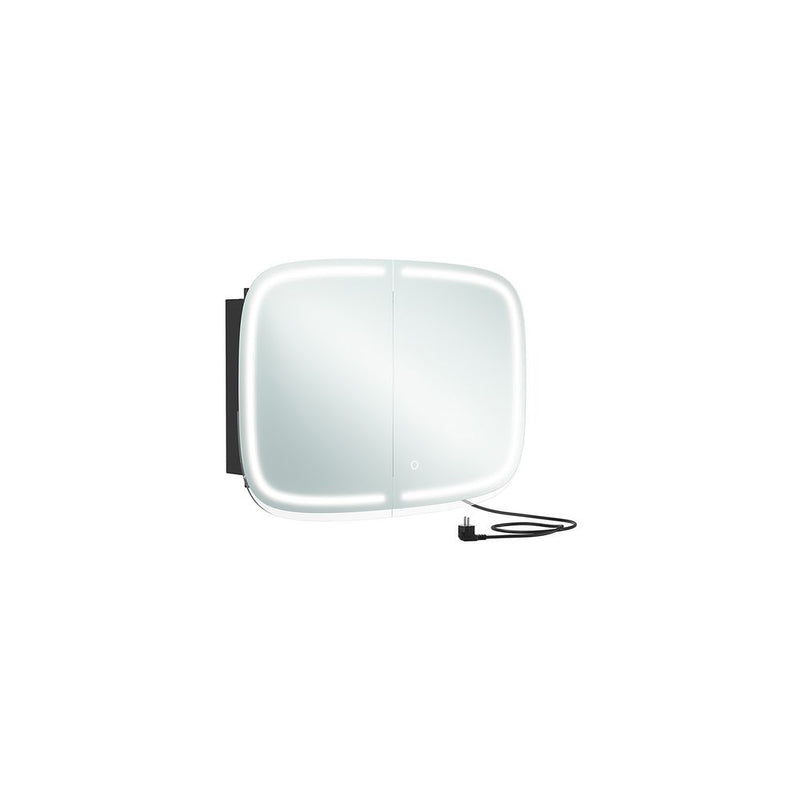 Segenn's Wandspiegelkast in Inktzwart met Verlichting – Stijlvolle en Functionele Badkameroplossing met LED