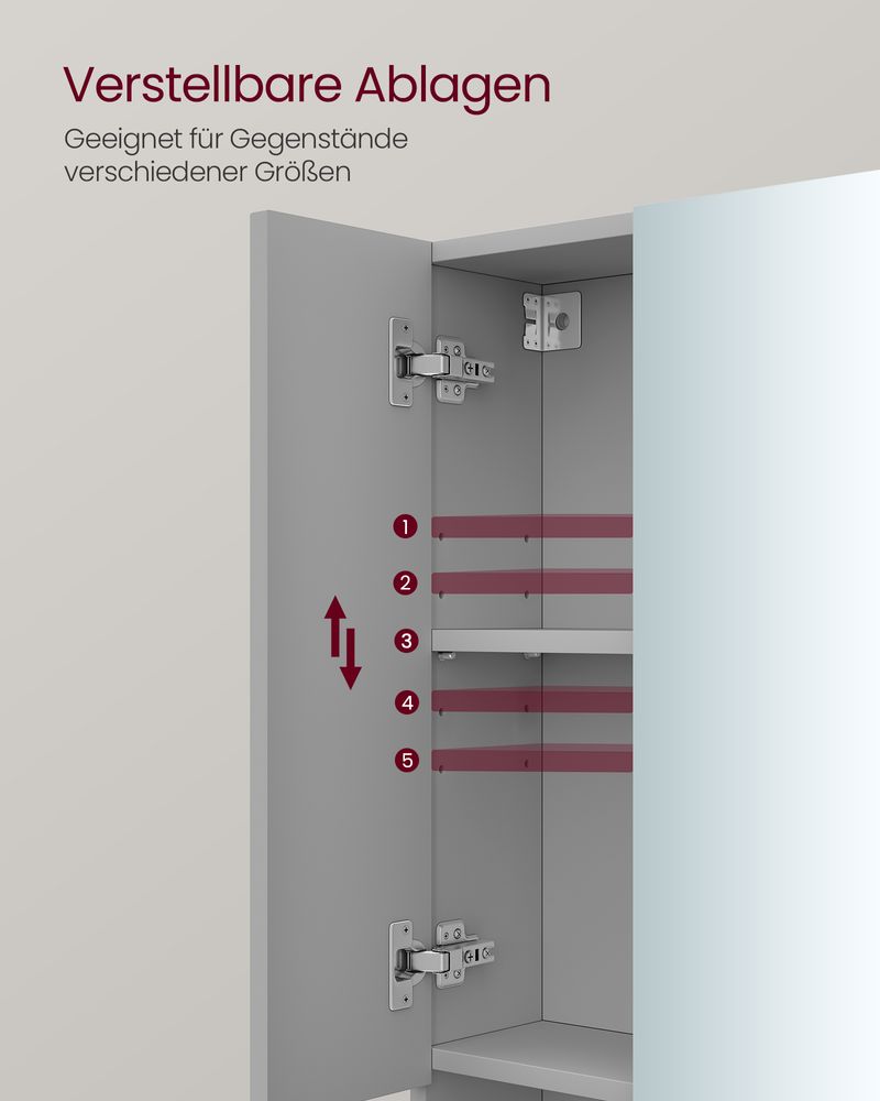 Segenn's Materna Badkamerkast Cloud White, 3 deuren, 16,5 x 70 x 75 cm – strak en functioneel design voor elke badkamer