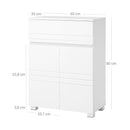 Segenn's Genoa Stijlvolle witte badkamerkast – modern badmeubel met opbergruimte