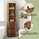 Segenn's  Venice Staande badkamerkast met opbergruimte-Hoge badkamerkast met deuren en legplanken