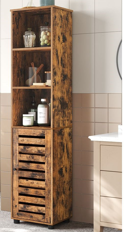 Segenn's Salerno Elegante vintage bruine badkamerkast met klassiek design-Charmante badkamer wandkast in vintage bruine look