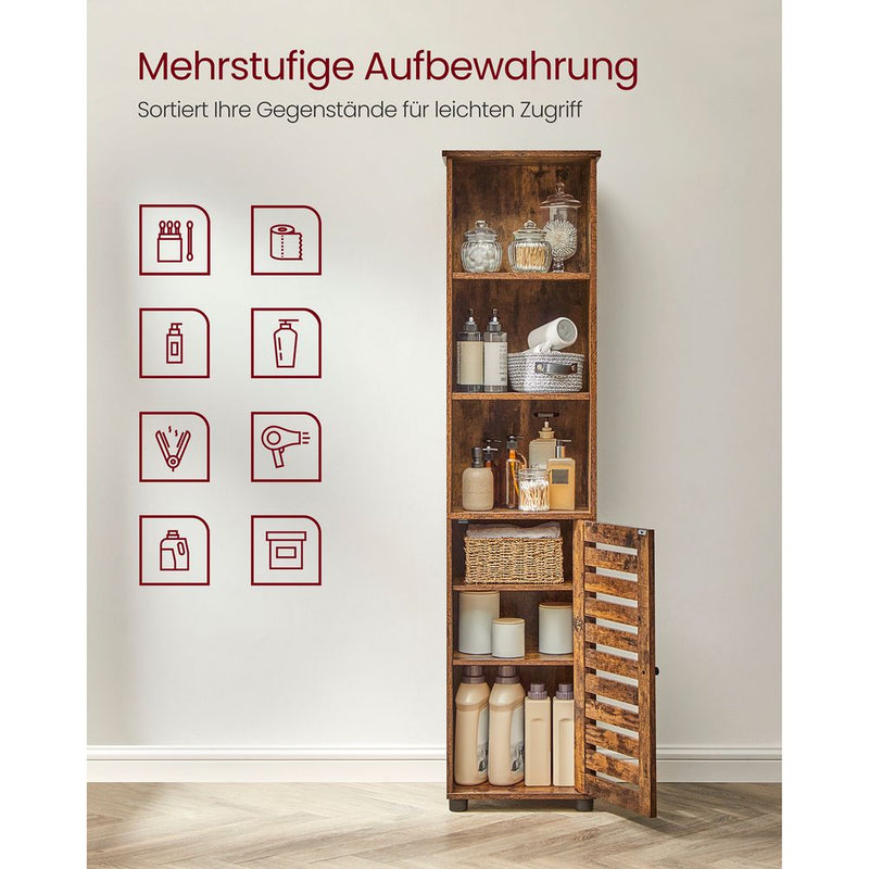 Segenn's Salerno Elegante vintage bruine badkamerkast met klassiek design-Charmante badkamer wandkast in vintage bruine look