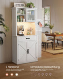 SEGENN Bologna Modern Dressoir met Verlichting – Cloud White-Elegant Dressoir met Verlichting
